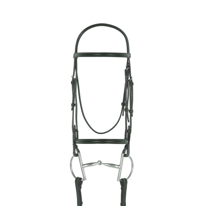 Camelot Plain Raised Bridle- Black