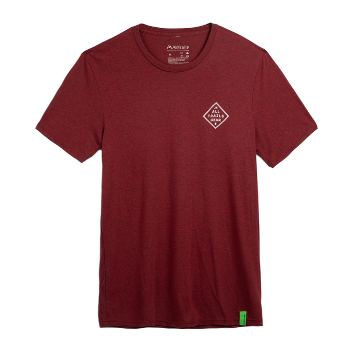 Camp AllTrails Badge Tee - Dark Red Tees Touchstone