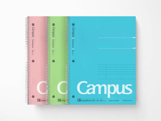 Campus Spiral Notebook 80 Sheets - 3 Pack