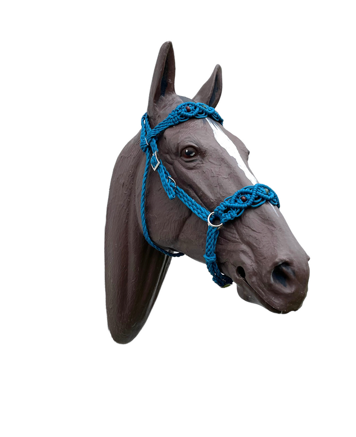 Carribean Beaded Browband Headstall with a fancy braided browband all sizes. - Tiffanys Braided Tack LLC