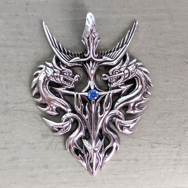 double head dragon pendant