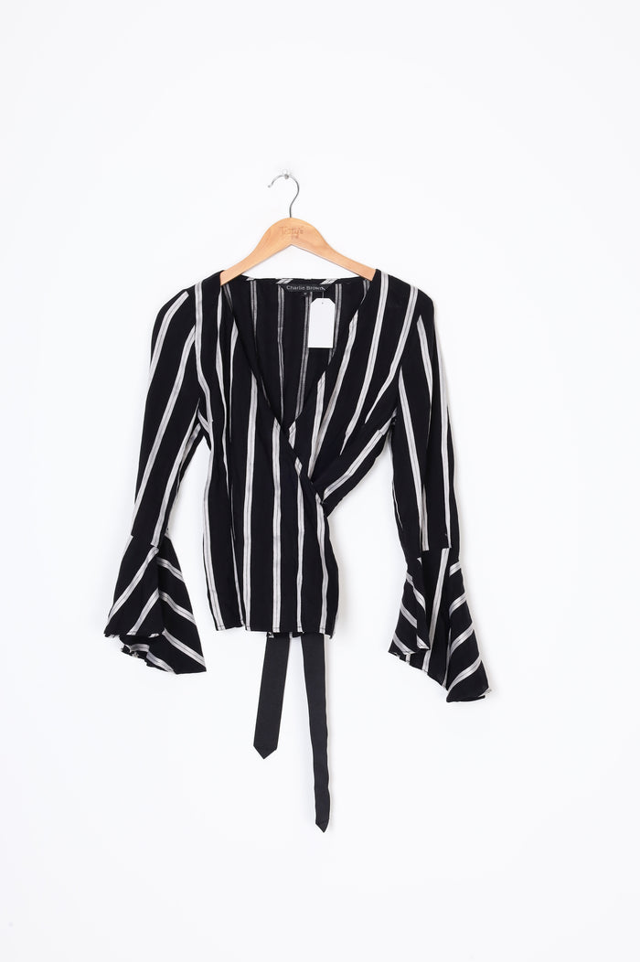 Charlie Brown Womens Black Top Size 12
