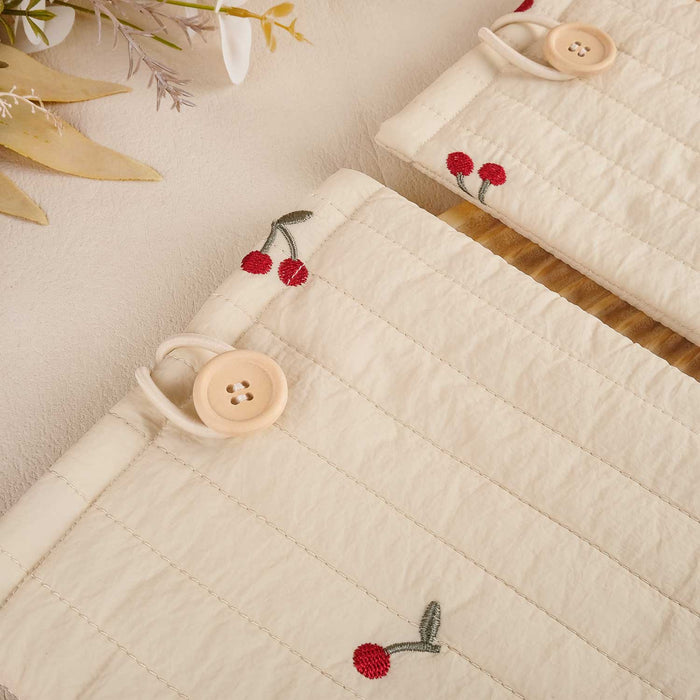 Cherry&Heart Book Sleeve - White