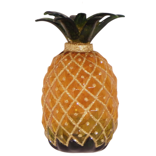 Christmas By Krebs Blown Glass  Collectible Tree Ornaments  (3.75" Pineapple)