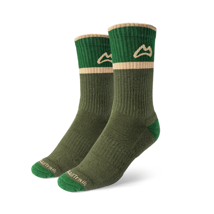Classic Crew Trail Sock - Forest Socks Custom Sock Lab