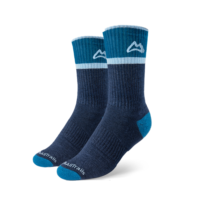 Classic Crew Trail Sock - Navy Socks Custom Sock Lab