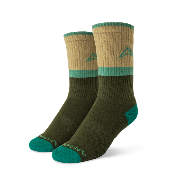 Classic Crew Trail Sock - Seafoam Socks Custom Sock Lab S/M