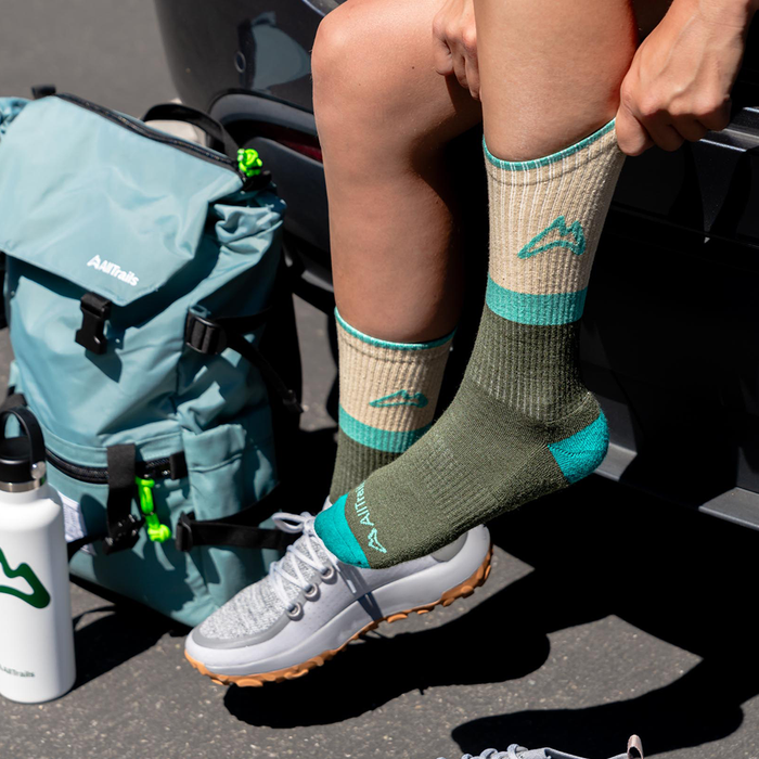 Classic Crew Trail Sock - Seafoam Socks Custom Sock Lab