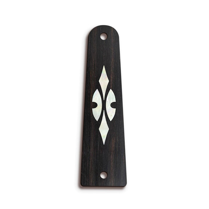 TaylorbyThalia Truss Rod Cover Classic Taylor Inlay Truss Rod Cover | Shape T14 - Fits 2 Hole Taylor Guitars 700 Series Reflections / Black Ebony