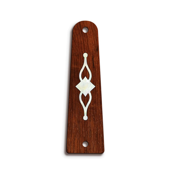 TaylorbyThalia Truss Rod Cover Classic Taylor Inlay Truss Rod Cover | Shape T14 - Fits 2 Hole Taylor Guitars 300 Series Gemstone / Indian Rosewood