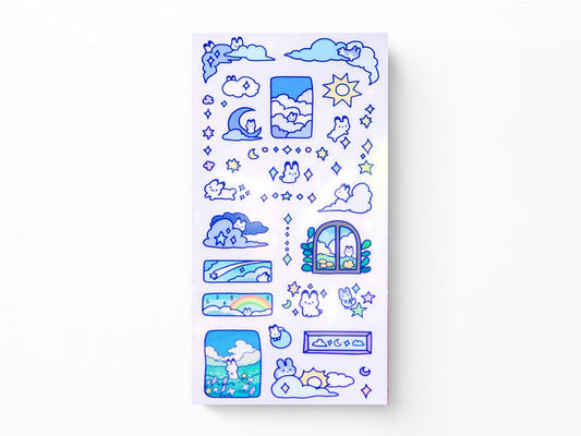 Cloudy Bunnies Sticker Sheet
