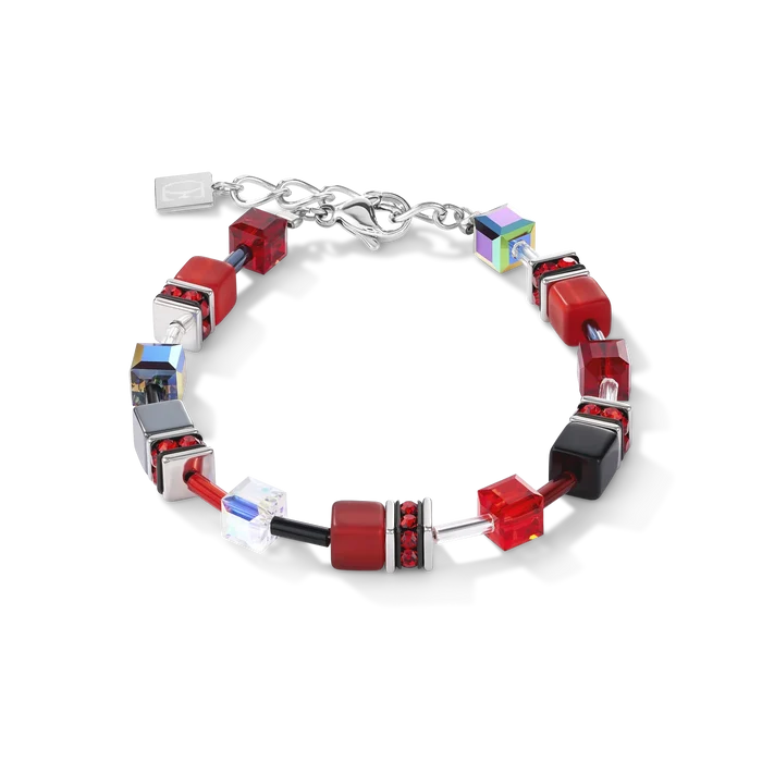 Coeur de Lion GeoCUBE® Armband rot-hämatit  - 4014/30-0312