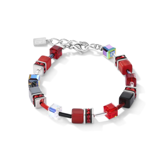 Coeur de Lion GeoCUBE® Armband rot-hämatit  - 4014/30-0312