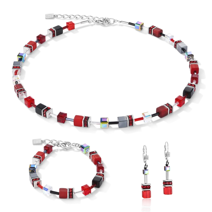 Coeur de Lion GeoCUBE® Armband rot-hämatit  - 4014/30-0312