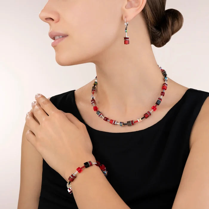 Coeur de Lion GeoCUBE® Armband rot-hämatit  - 4014/30-0312