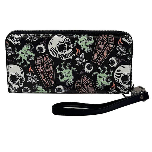 Coffins and Skulls Clutch Women Wallet
