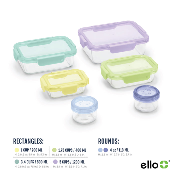 Color Lock® Glass 12pc Mixed Meal Prep Set