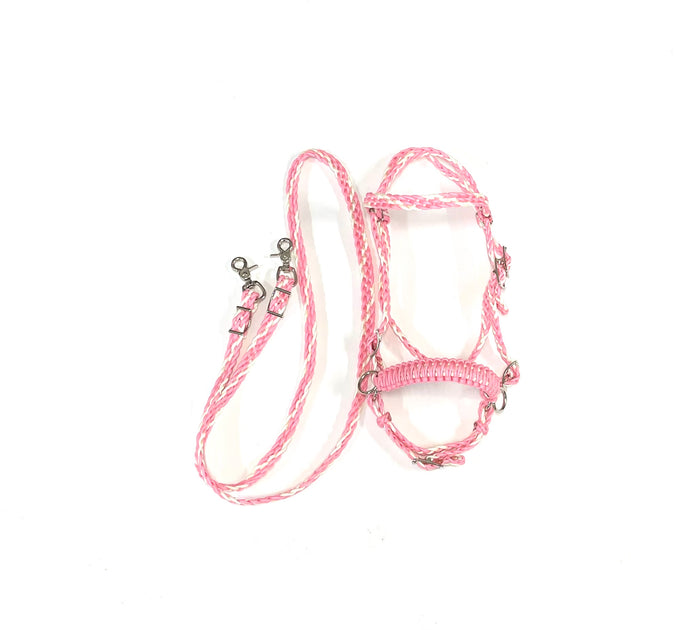 Complete Bitless bridle for ponies …side pull hackamore with reins - Tiffanys Braided Tack LLC
