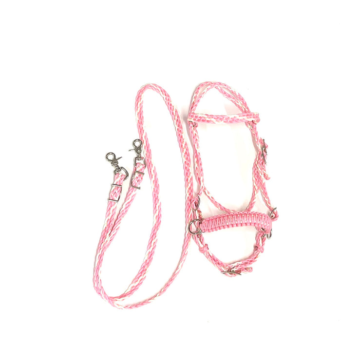 Complete Bitless bridle for ponies …side pull hackamore with reins - Tiffanys Braided Tack LLC