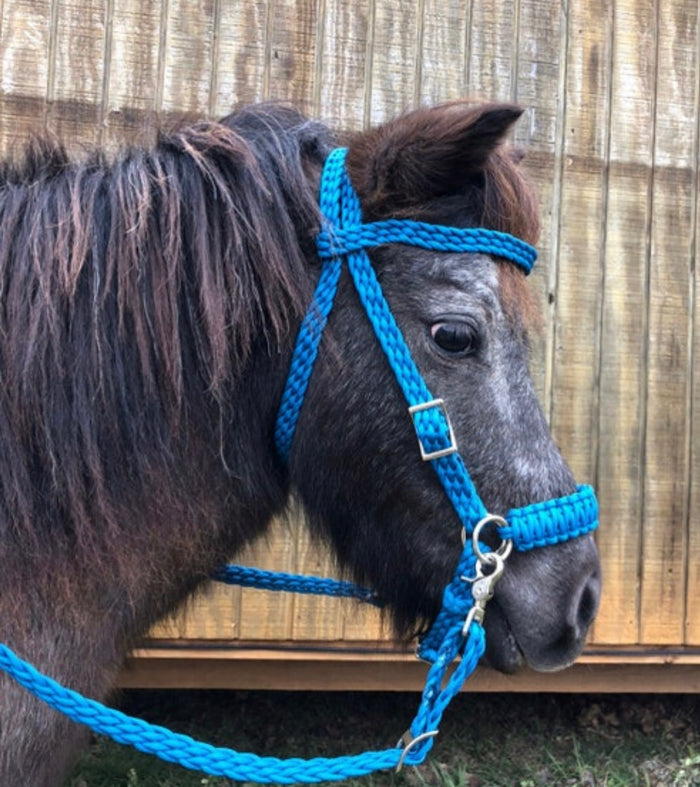 complete bitless bridle side pull hackamore with reins ....pony, Cob, Horse. or Draft horse size - Tiffanys Braided Tack LLC
