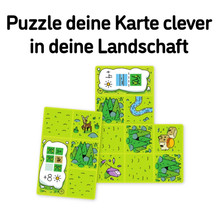 Confusing Lands - Kartenlege- und Puzzlespiel für für 1 und 2 Spieler