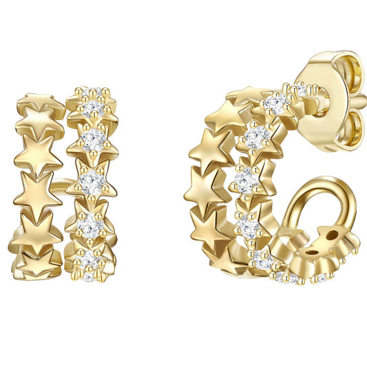 Creolen STERNE gelbgold