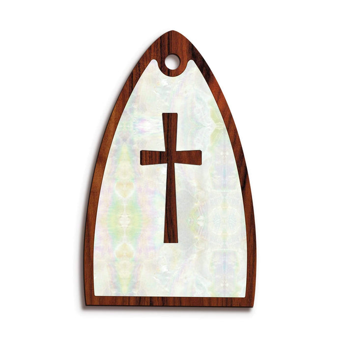 Cross in Pearl / Rosewood