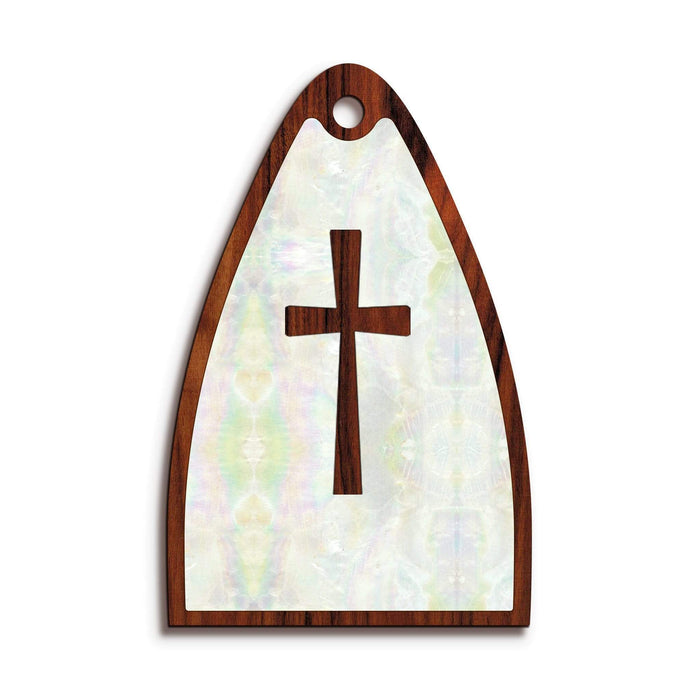 Cross in Pearl / Rosewood