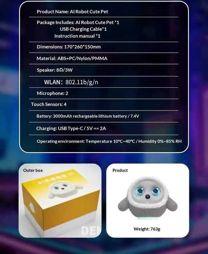 Cute Kbao Smart AI Desk Plush
