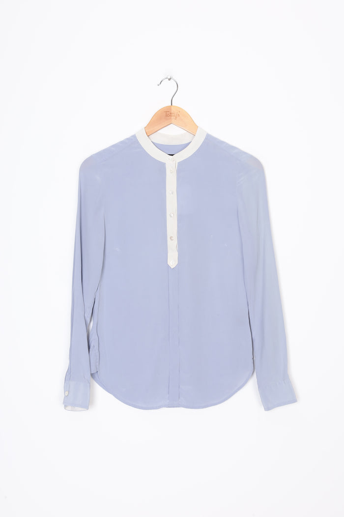 David Lawrence Womens Blue Blouse Size 6