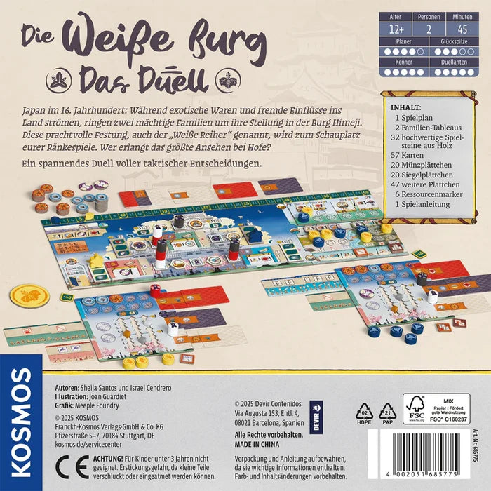 Die weiße Burg - Das Duell   Schnelles Taktisches 2er Spiel