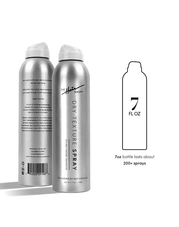 Dry Texture Spray. 7 fl oz bottle last about 200+ sprays