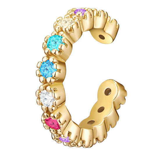 Ear cuff Zirkonia bunt