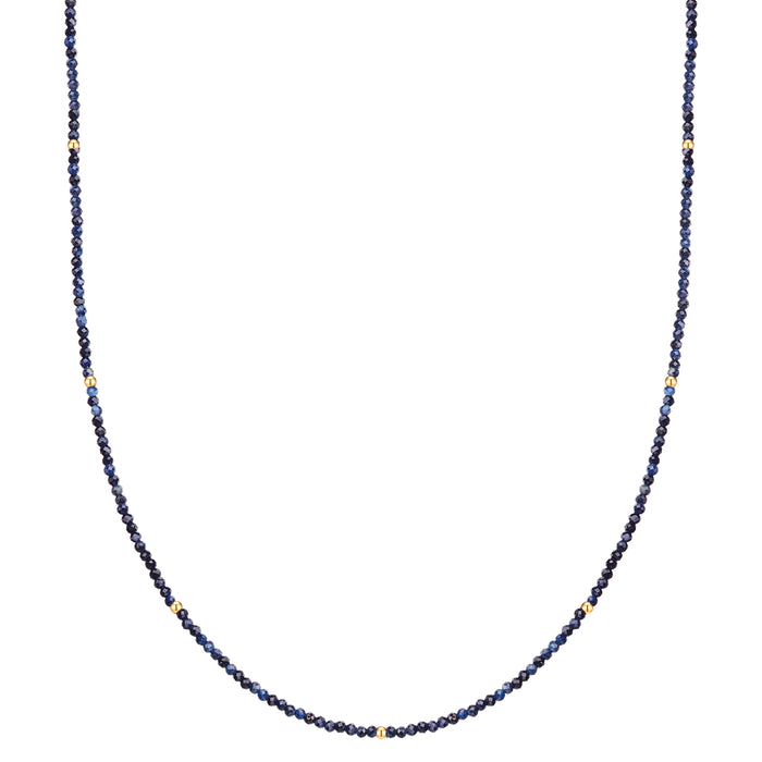 Edelstein-Halskette Saphir blau