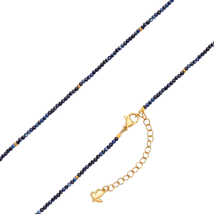 Edelstein-Halskette Saphir blau