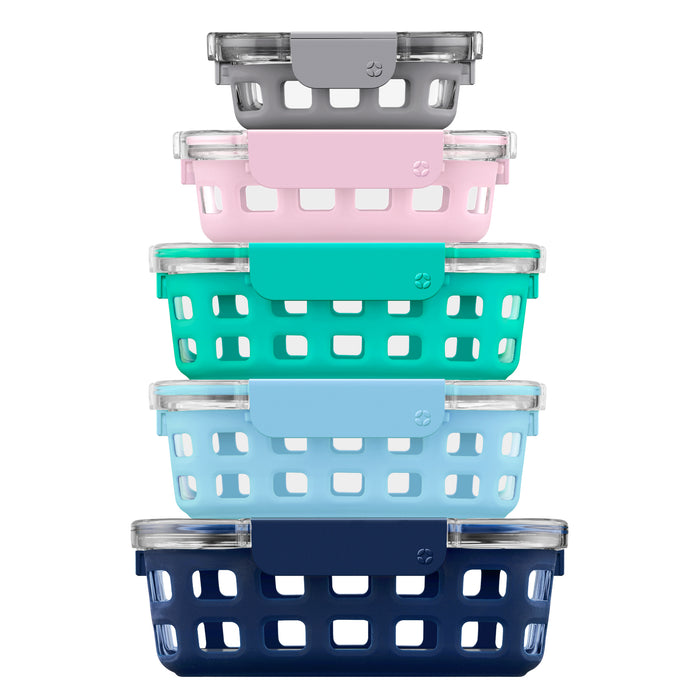 Ello Duraglass™ Multi Pack Meal Prep Containers, Set of 5