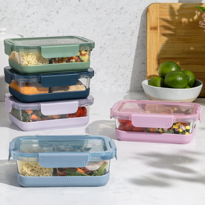 Ello Duraglass Refresh™ Meal Prep Containers, Set of 5