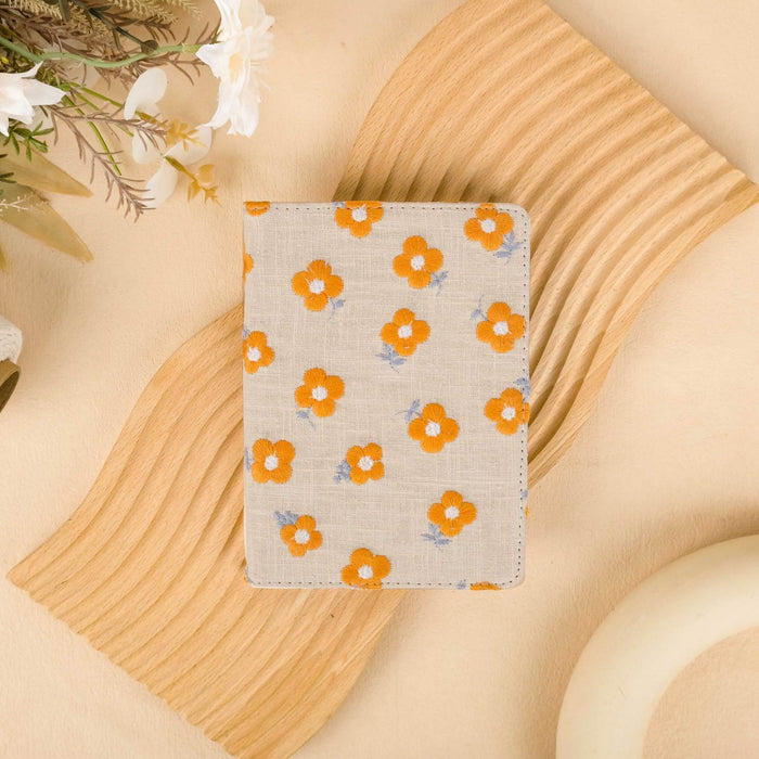 Embroidered Yellow Flora Kindle Case