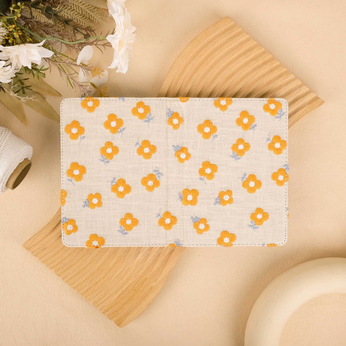 Embroidered Yellow Flora Kindle Case