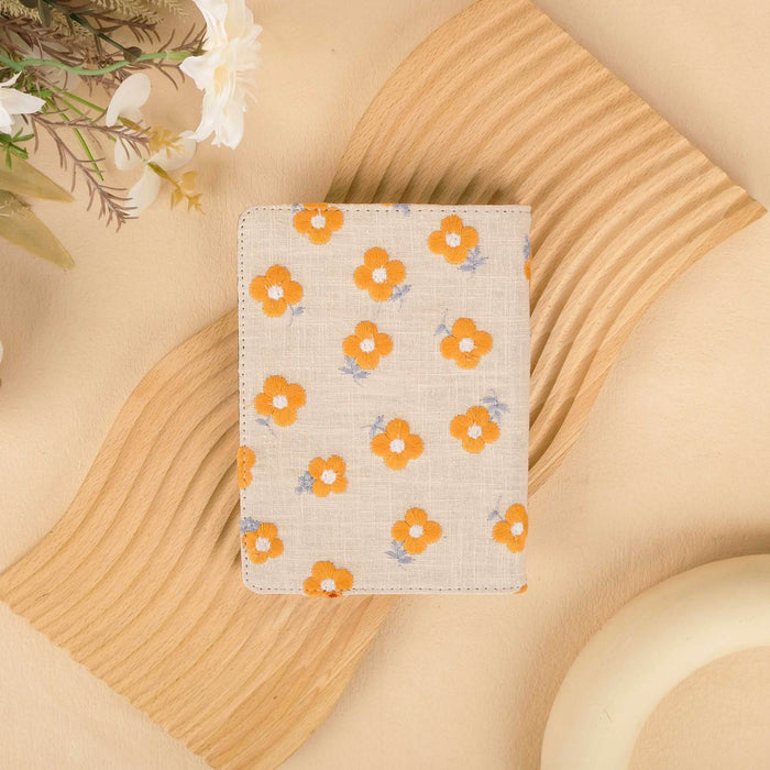 Embroidered Yellow Flora Kindle Case