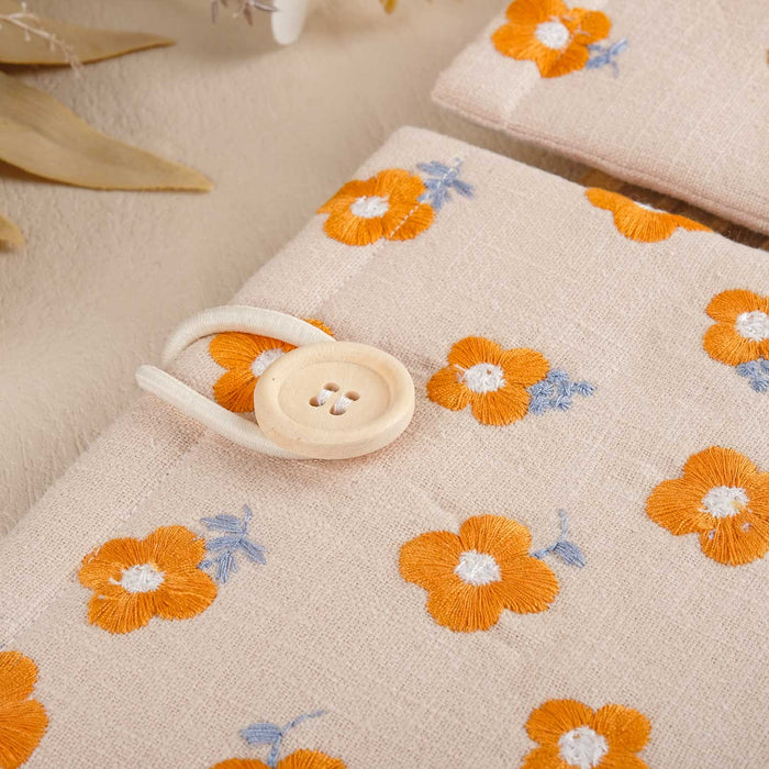 Embroidery Floral Book Sleeve - F