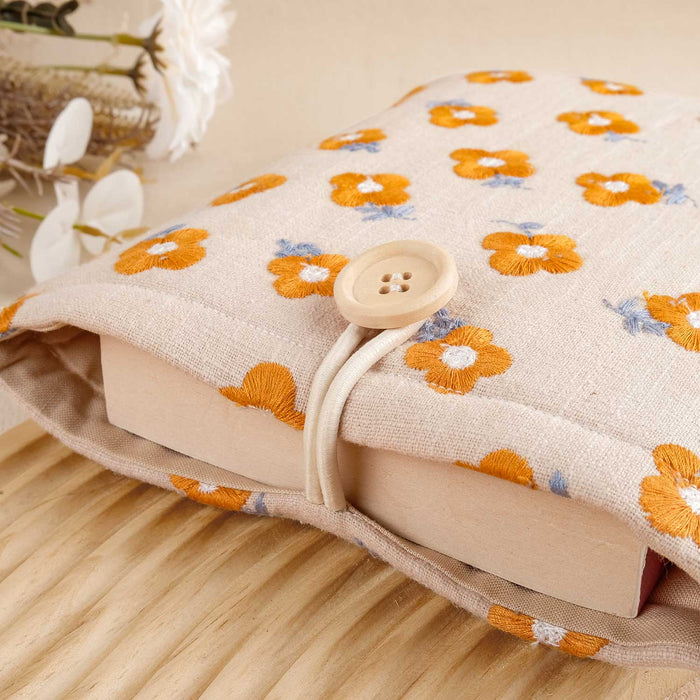 Embroidery Floral Book Sleeve - F