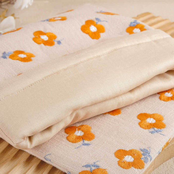Embroidery Floral Book Sleeve - F