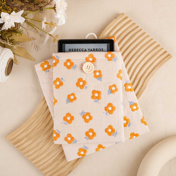 Embroidery Floral Book Sleeve - F