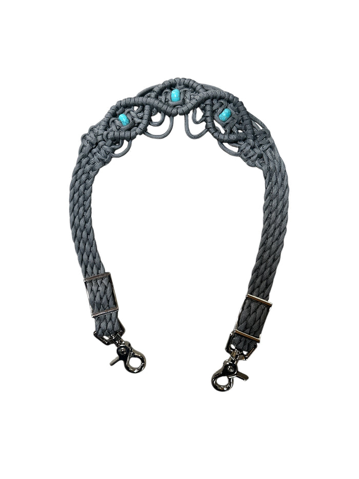 Fancy wither strap with turquoise howlite gemstones