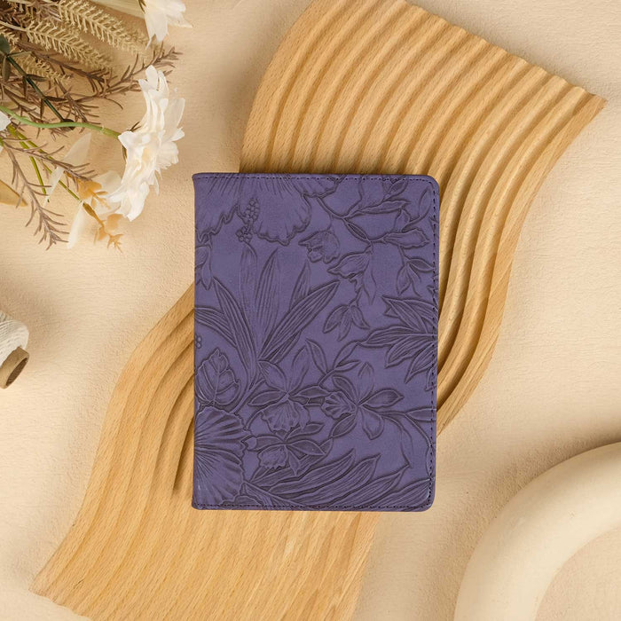Floral Leather Kindle Case - Purple