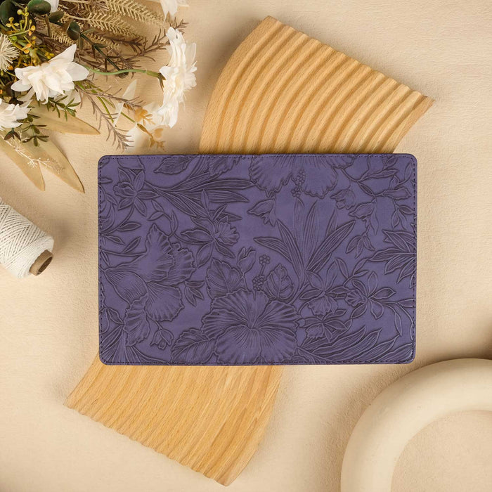 Floral Leather Kindle Case - Purple