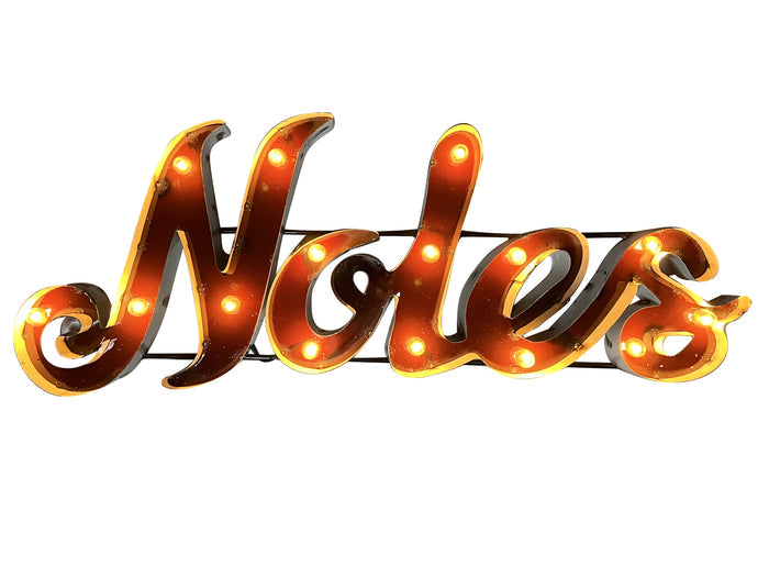 Florida State University Noles Lighted Recycled Metal Sign
