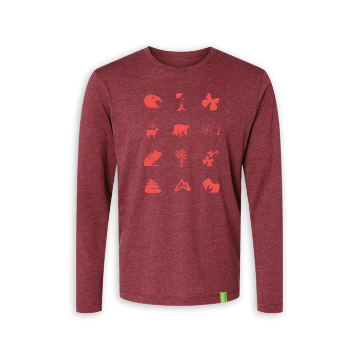 Forest Friends Long Sleeve Tee - Heather Red Long Sleeves Touchstone