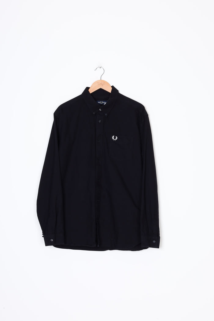 Fred Perry Mens Black Shirt Size XL